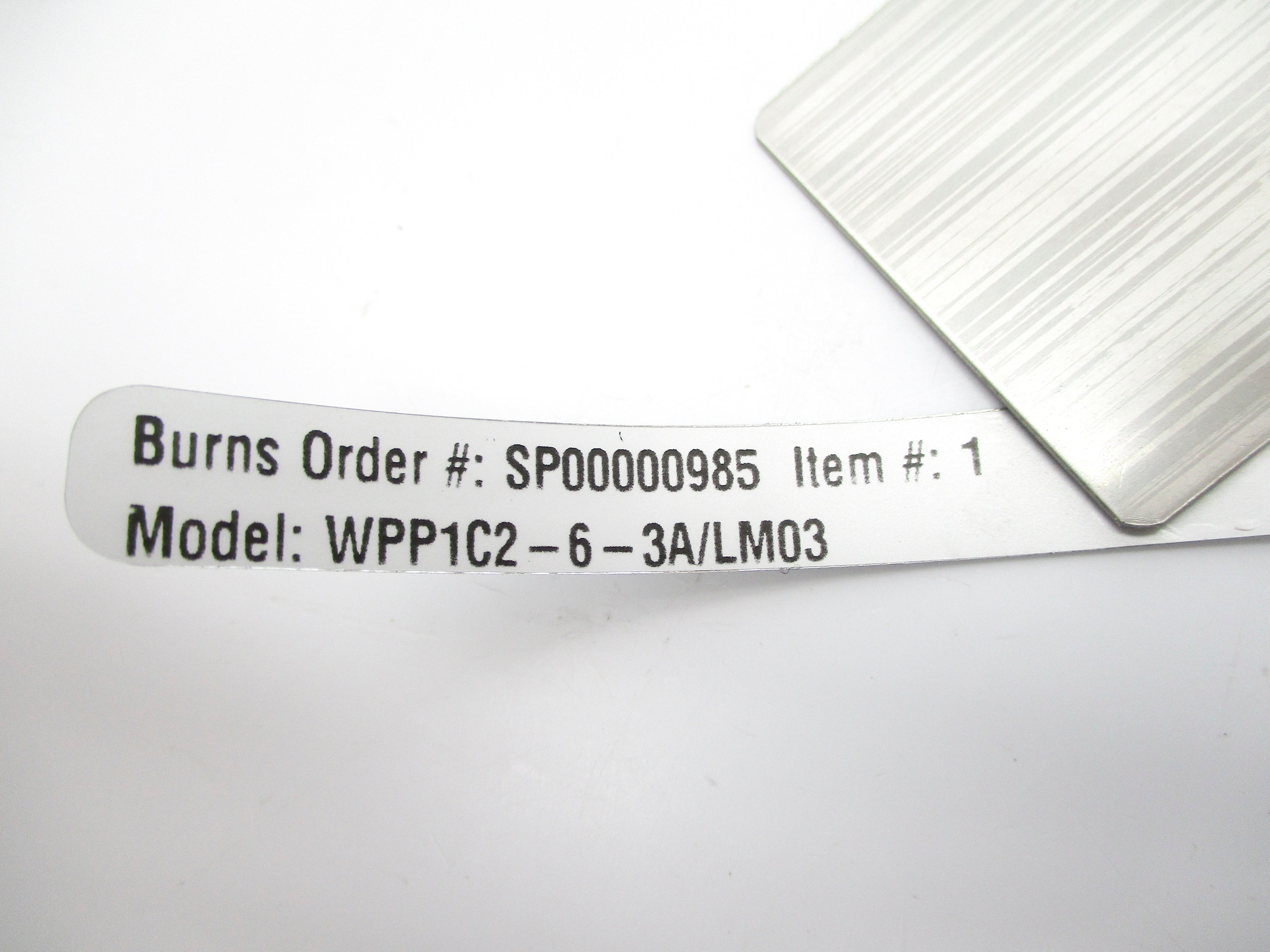 BURNS ENGINEERING WPP1C2-6-3A/LM03 NSNP
