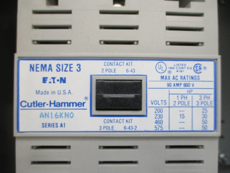 CUTLER HAMMER C799AG18 SER. A1 440/480V 90A NSNP