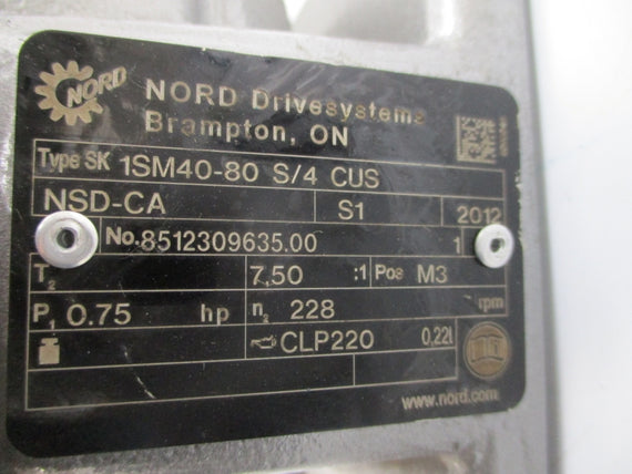 NORD 80S/4CUSNSD-CA 230/460V 2.70/1.35A NSNP