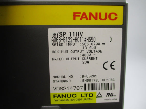 FANUC A06B-6122-H011#H550 565-679V 23A UNMP