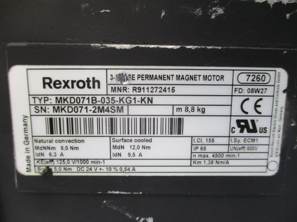 REXROTH MKD071B-035-KG1-KN R911272415 600V NSNP