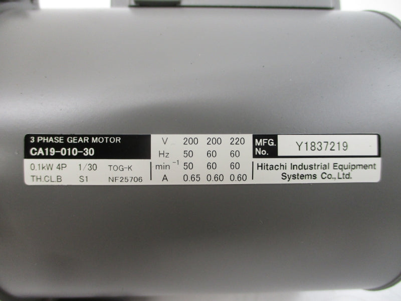 HITACHI CA19-010-30 200-220V 0.65/0.60A NSMP
