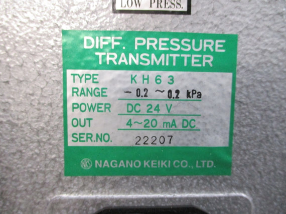 NAGANO KEIKI KH63 24VDC NSNP