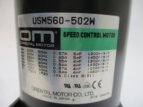 ORIENTAL MOTOR MSS560-502WJ-6 200-220/230V 0.54-0.57/0.65A NSMP