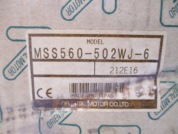 ORIENTAL MOTOR MSS560-502WJ-6 200-220/230V 0.54-0.57/0.65A NSMP