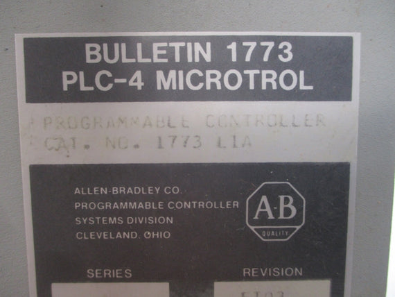 ALLEN BRADLEY 1773-L1A SER. A 120VAC 0.2A REV. FT03 UNMP