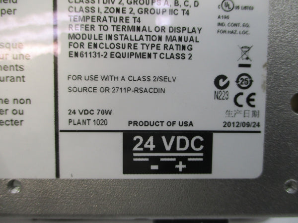 ALLEN BRADLEY 2711P-T7C4D1 SER. A 24VDC NSNP