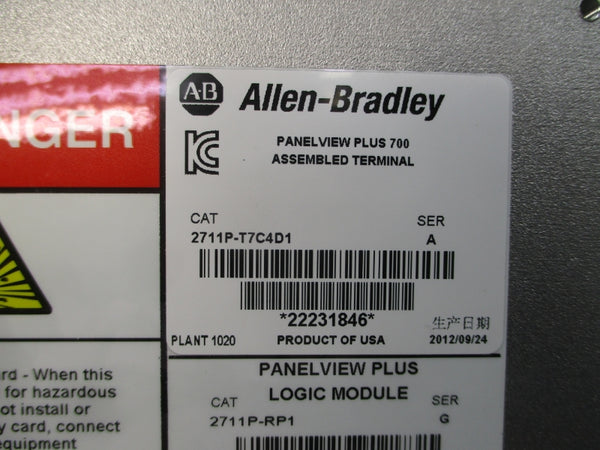 ALLEN BRADLEY 2711P-T7C4D1 SER. A 24VDC NSNP