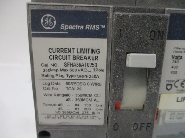 GENERAL ELECTRIC SFHA36AT0250 600VAC 250A NSMP