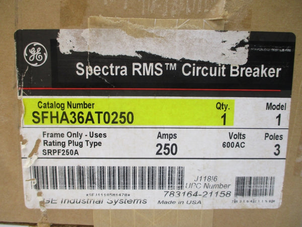 GENERAL ELECTRIC SFHA36AT0250 600VAC 250A NSMP