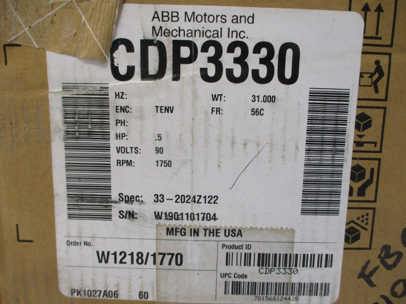 BALDOR CDP3330 33-2024Z122 90V 4.8A NSMP