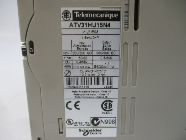 TELEMECANIQUE ATV31HU15N4 380/500V 6.4A NSNP