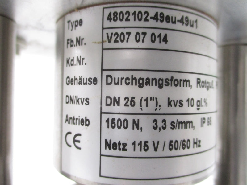 HTT 4802102-49EU-49U1 V20707014 115V 1" NSNP