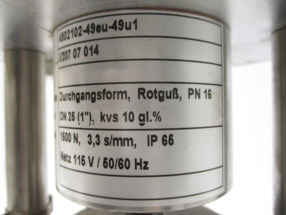 HTT 4802102-49EU-49U1 V20707014 115V 1" NSNP
