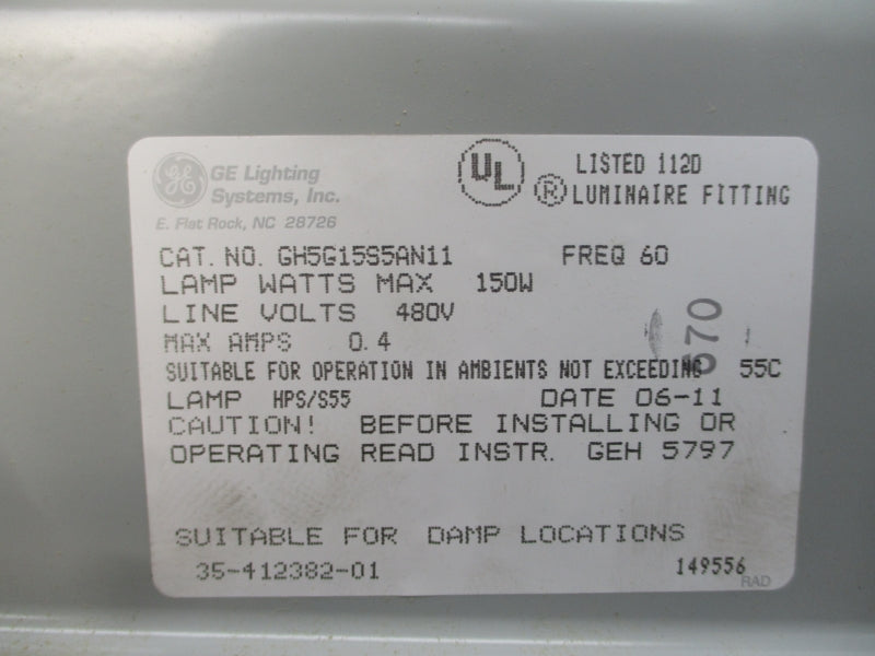 GENERAL ELECTRIC GH5G15S5AN11 480V 0.4A NSMP