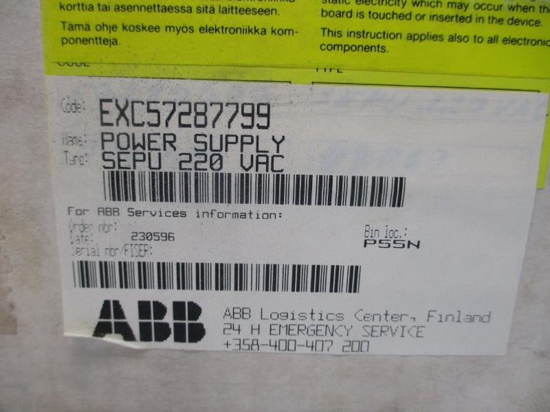 ABB EXC57287799 110/220VAC 4A NSMP