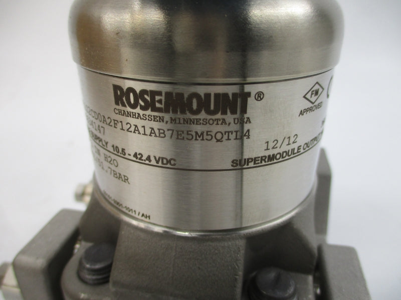 ROSEMOUNT 3051S2CD0A2F12A1AB7E5M5QTL4 10.5-42.4VDC 750PSI NSMP