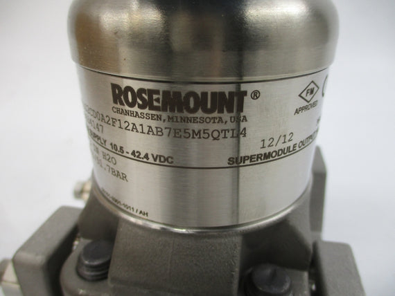ROSEMOUNT 3051S2CD0A2F12A1AB7E5M5QTL4 10.5-42.4VDC 750PSI NSMP