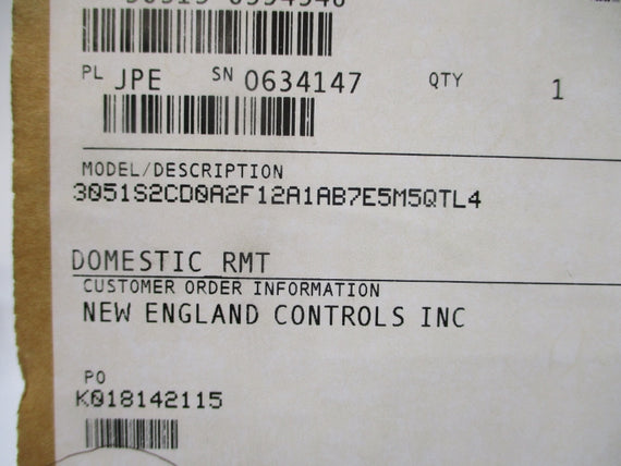 ROSEMOUNT 3051S2CD0A2F12A1AB7E5M5QTL4 10.5-42.4VDC 750PSI NSMP
