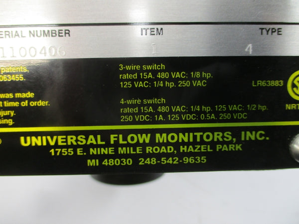 UNIVERSAL FLOW MONITORS 015GM-8-300V.9-A1WR 480VAC 15A NSNP