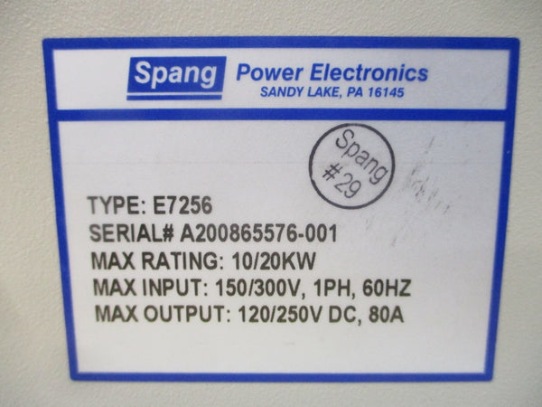 SPANG POWER ELECTRONICS E7256 150/300V 80A NSNP