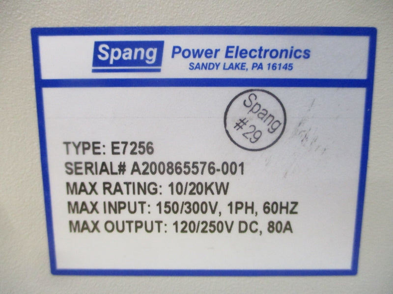 SPANG POWER ELECTRONICS E7256 150/300V 80A NSNP