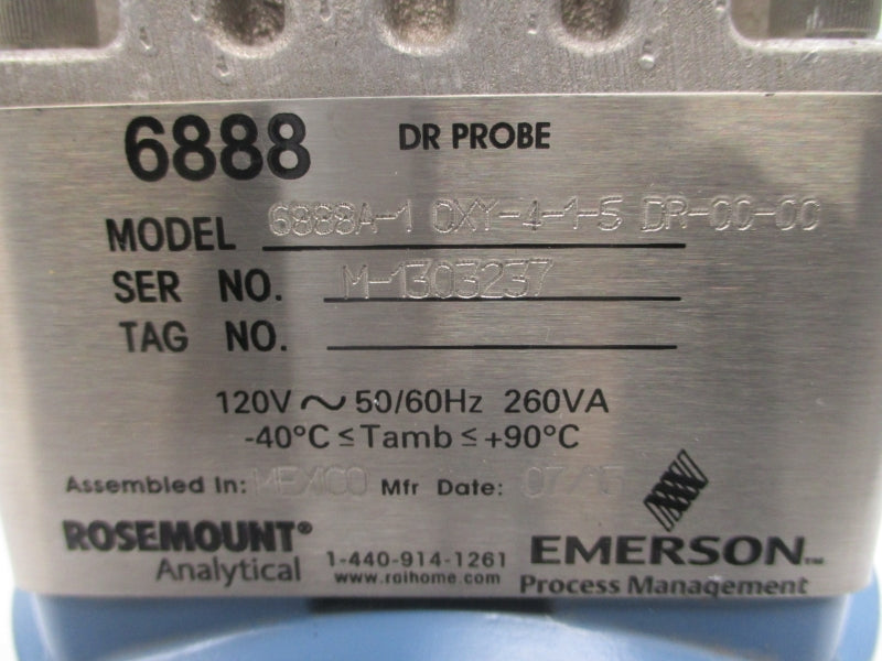 ROSEMOUNT 6888A-10XY-4-1-5DR-00-00 120V UNMP