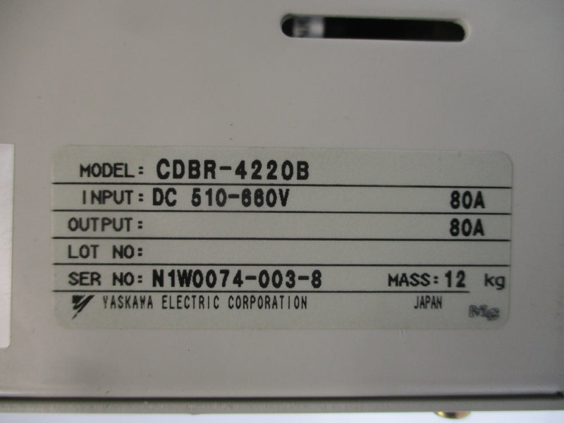 YASKAWA ELECTRIC CDBR-4220B 510-660VDC 80A NSNP