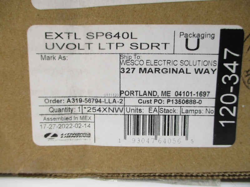 LITHONIA LIGHTING SP640L 120-347V .028/.041A NSMP