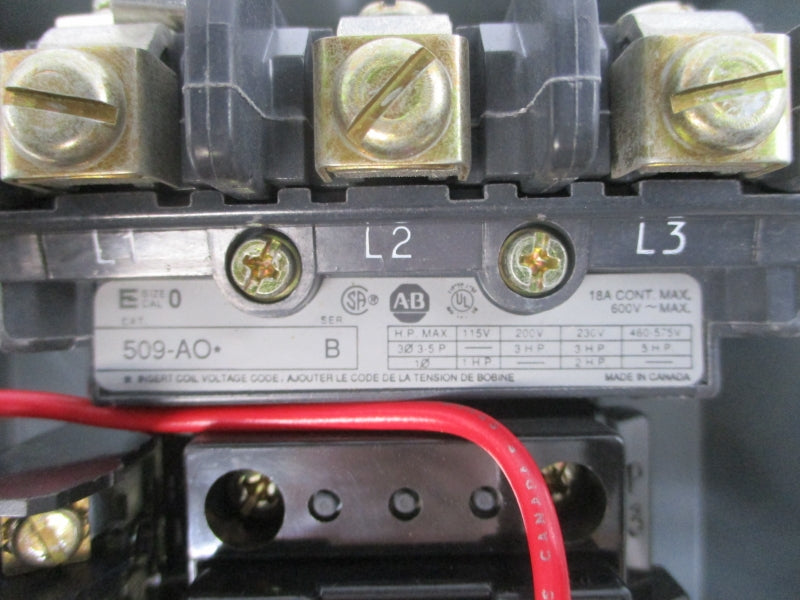 ALLEN BRADLEY 509-AAC SER. B 575-600V 18A NSNP