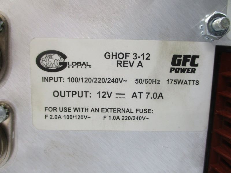 GFC POWER GHOF3-12 240V 1.0A REV. A NSNP