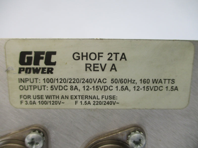 GFC POWER GHOF2TA 240VAC 8A REV. A UNMP
