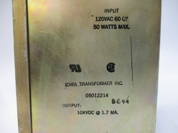 IOWA TRANSFORMER 05012214 120VAC UNMP