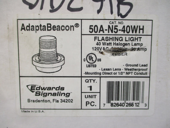 EDWARDS SIGNALING 50A-N5-40WH 120VAC 0.30A NSMP