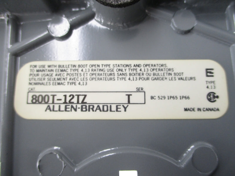 ALLEN BRADLEY 800T-12TZ SER. T NSNP