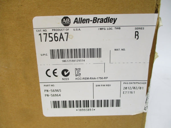 ALLEN BRADLEY 1756-A7 SER. B 24VDC 15A NSMP