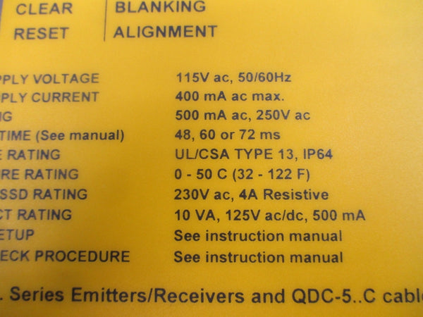 BANNER ENGINEERING MSCA-1 115/230VAC 4A NSNP