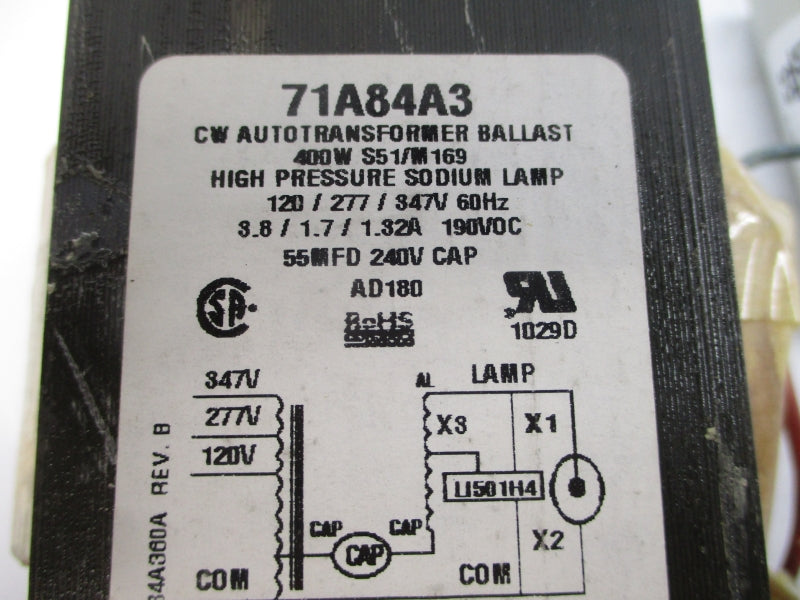 PHILIPS ADVANCE 71A84A3 347V 3.8A NSNP
