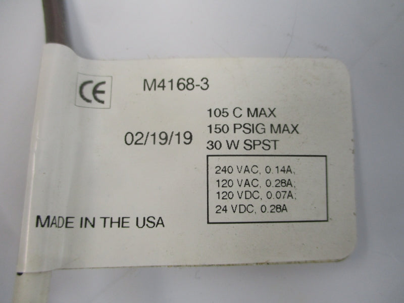 MADISON M4168-3 120/240VAC 0.28/0.14A 150PSI NSNP