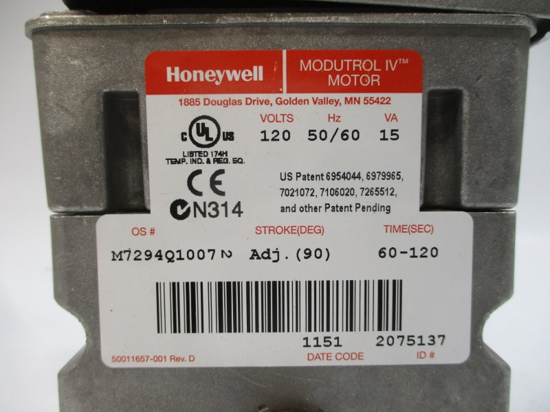 HONEYWELL M7294Q1007 120V 60-120S NSMP