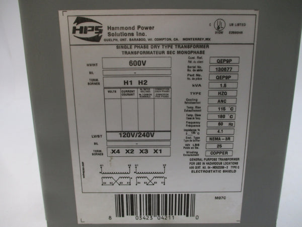 HAMMOND POWER SOLUTIONS QEP9P 600V NSNP