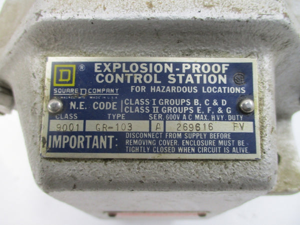 SQUARE D 9001GR103 SER. A 600VAC UNMP