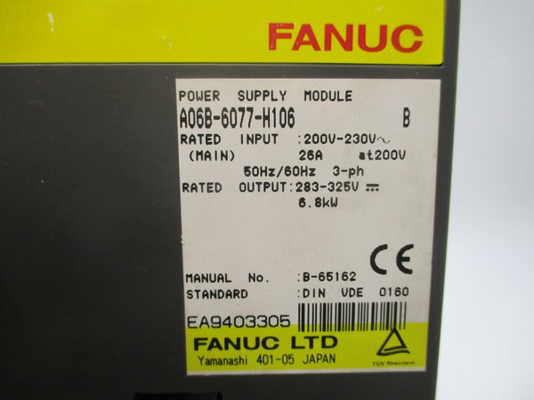FANUC A06B-6077-H106 200-230V 26A UNMP