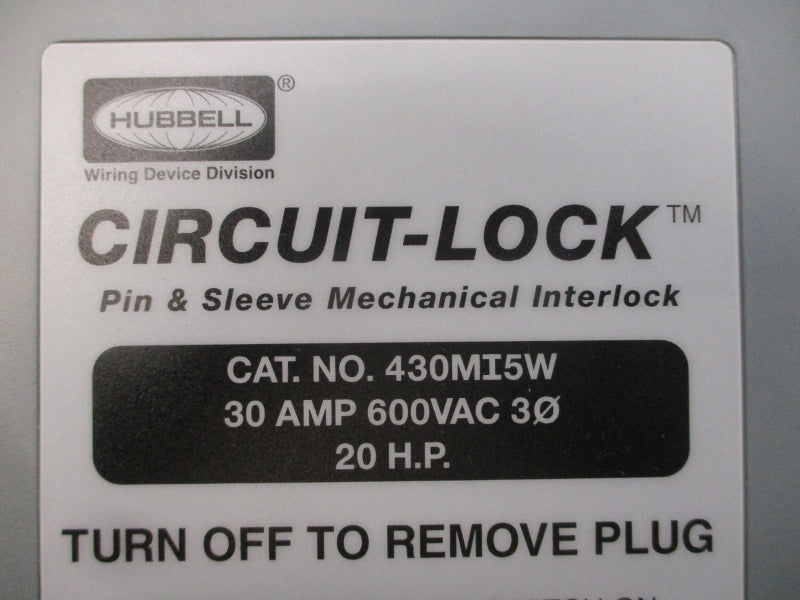 HUBBELL 430MI5W 600VAC 30A NSNP