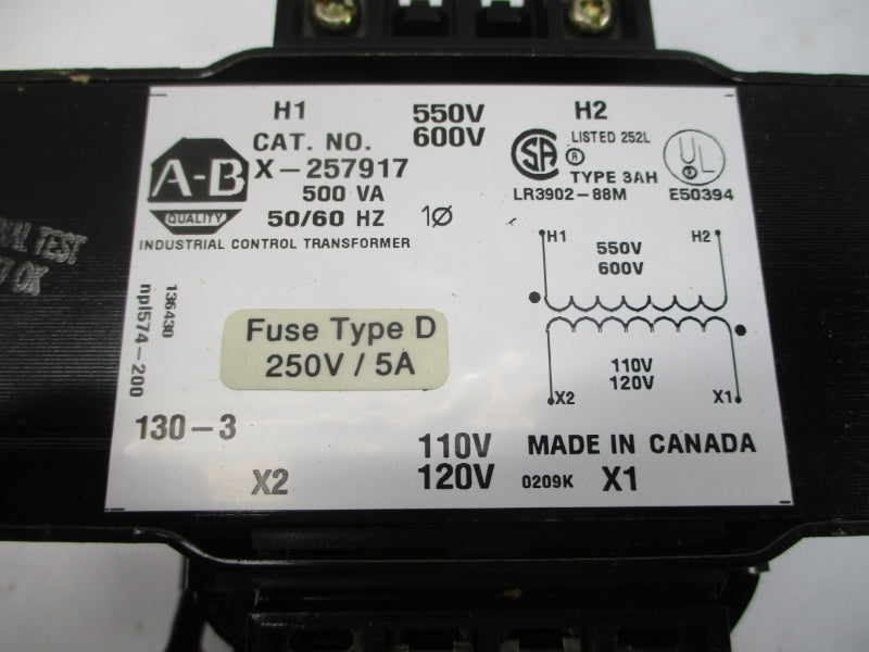 ALLEN BRADLEY 1497-N20 SER. CB 550/600V NSNP