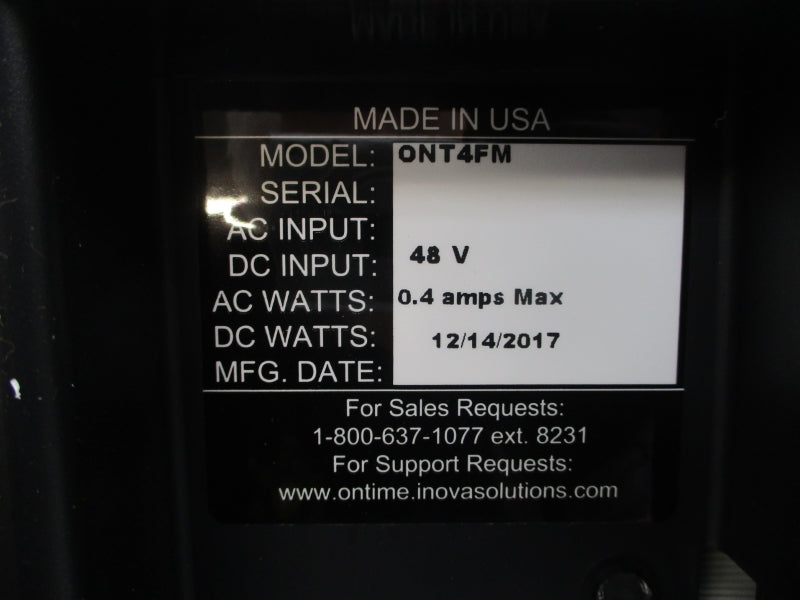 INOVA SOLUTIONS ONT4FM 48V 0.4A NSNP