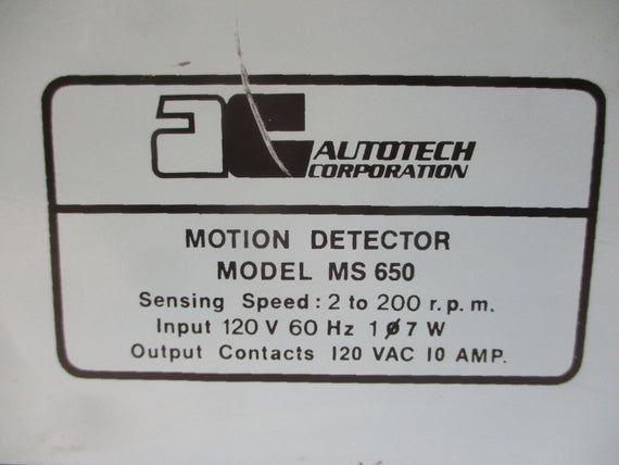 AUTOTECH MS650 SMC-MS650-010 120VAC 10A NSNP