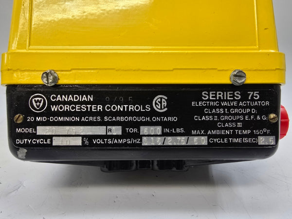 WORCESTER CONTROLS 20752R1 SER. 75 115V 2.75A 2.5S NSNP