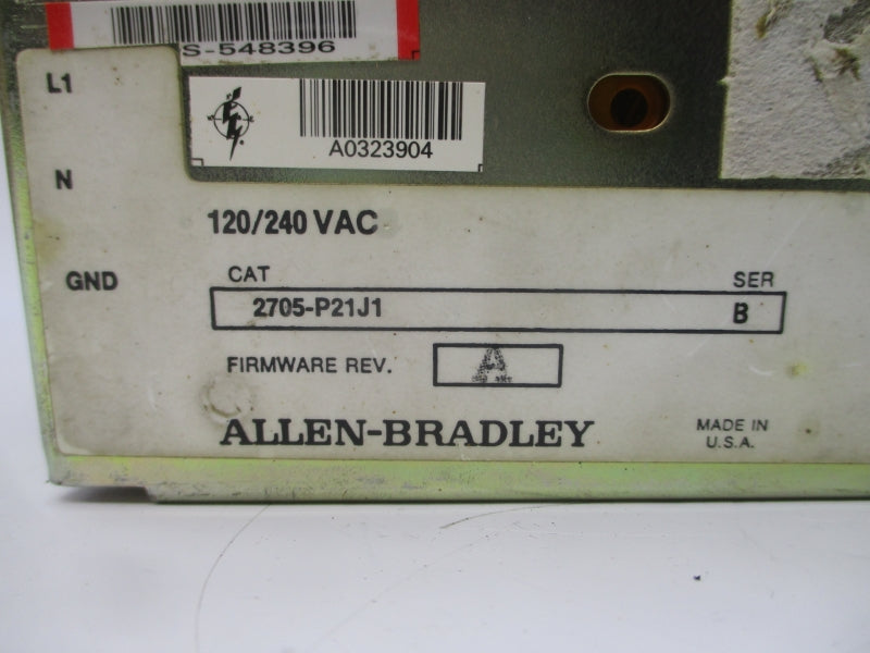 ALLEN BRADLEY 2705-P21J1 SER. B F/W A 120/240VAC 2A UNMP