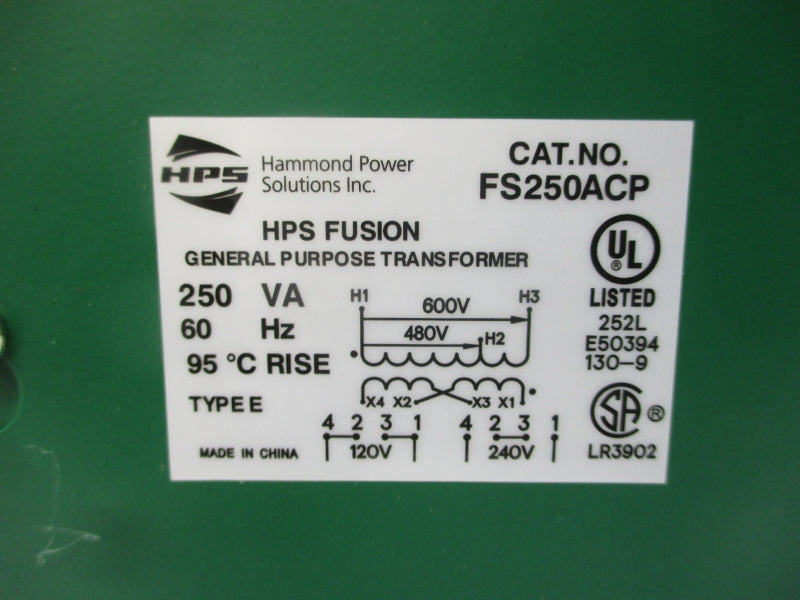 HAMMOND POWER SOLUTIONS FS250ACP 480/600V NSMP